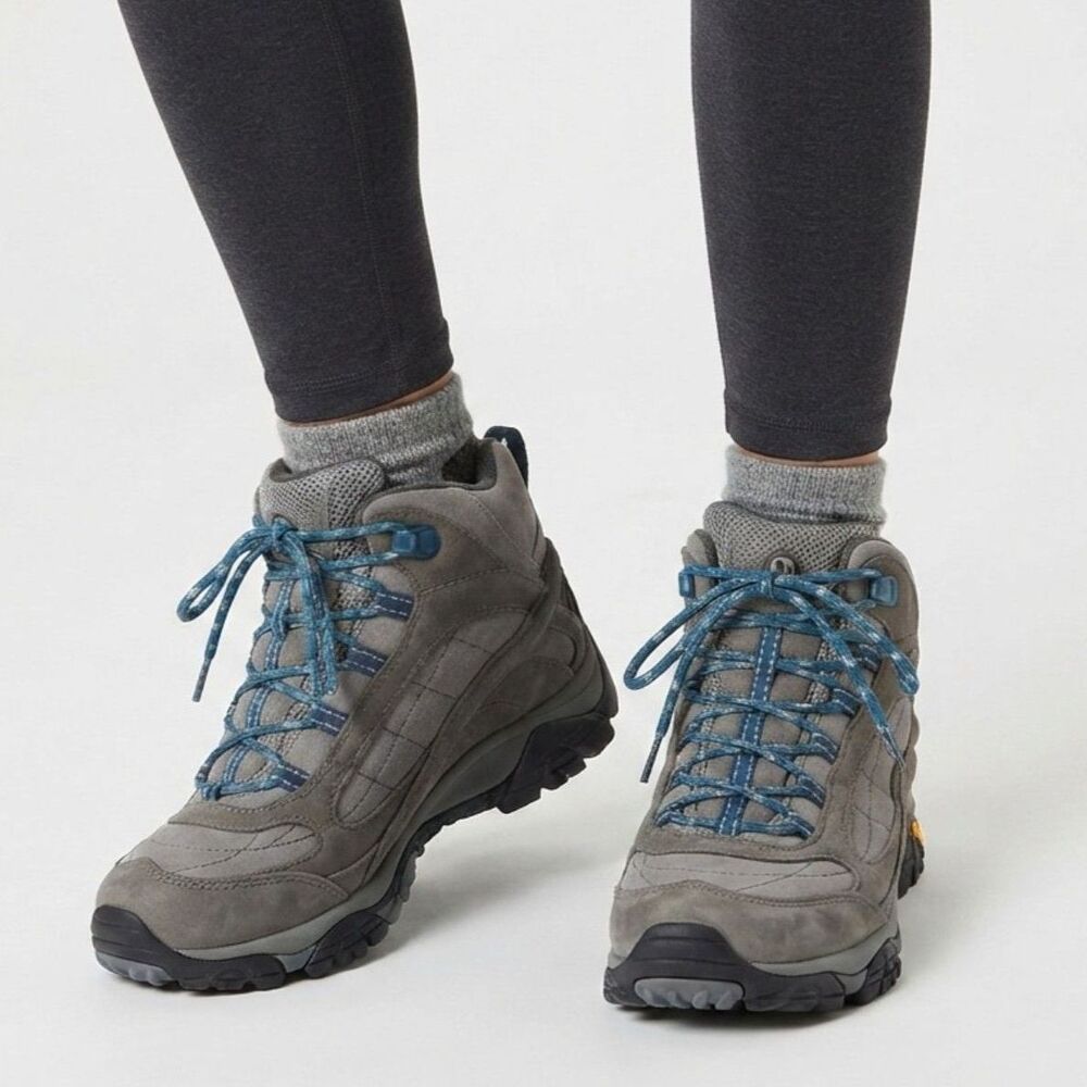 Merrell Women’s Hiking Boots Grey Waterproof Sole Size 10.5 Excellent Condition